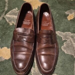 Brooks Brothers Dark Brown Leather Slip-Ons